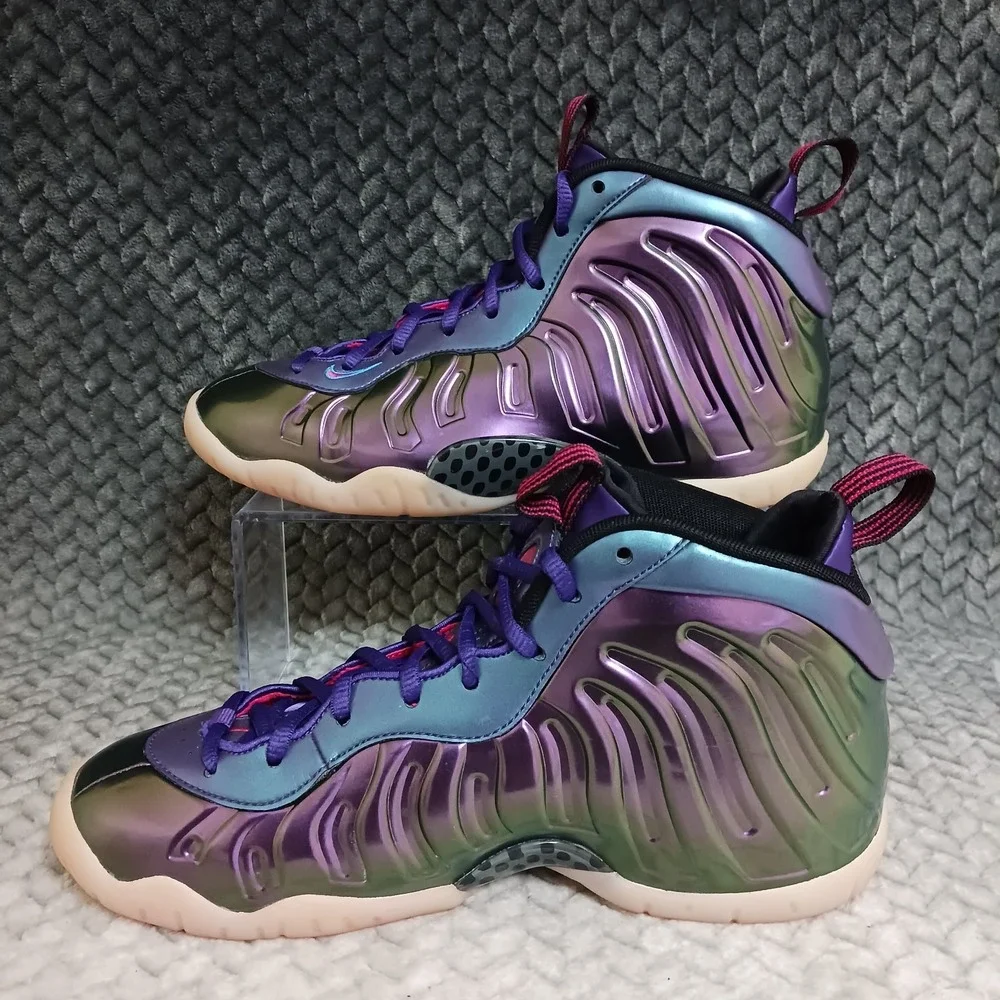 Nike Little Posite One GS Iridescent Purple Youth Basketball Shoes Size 6.5Y